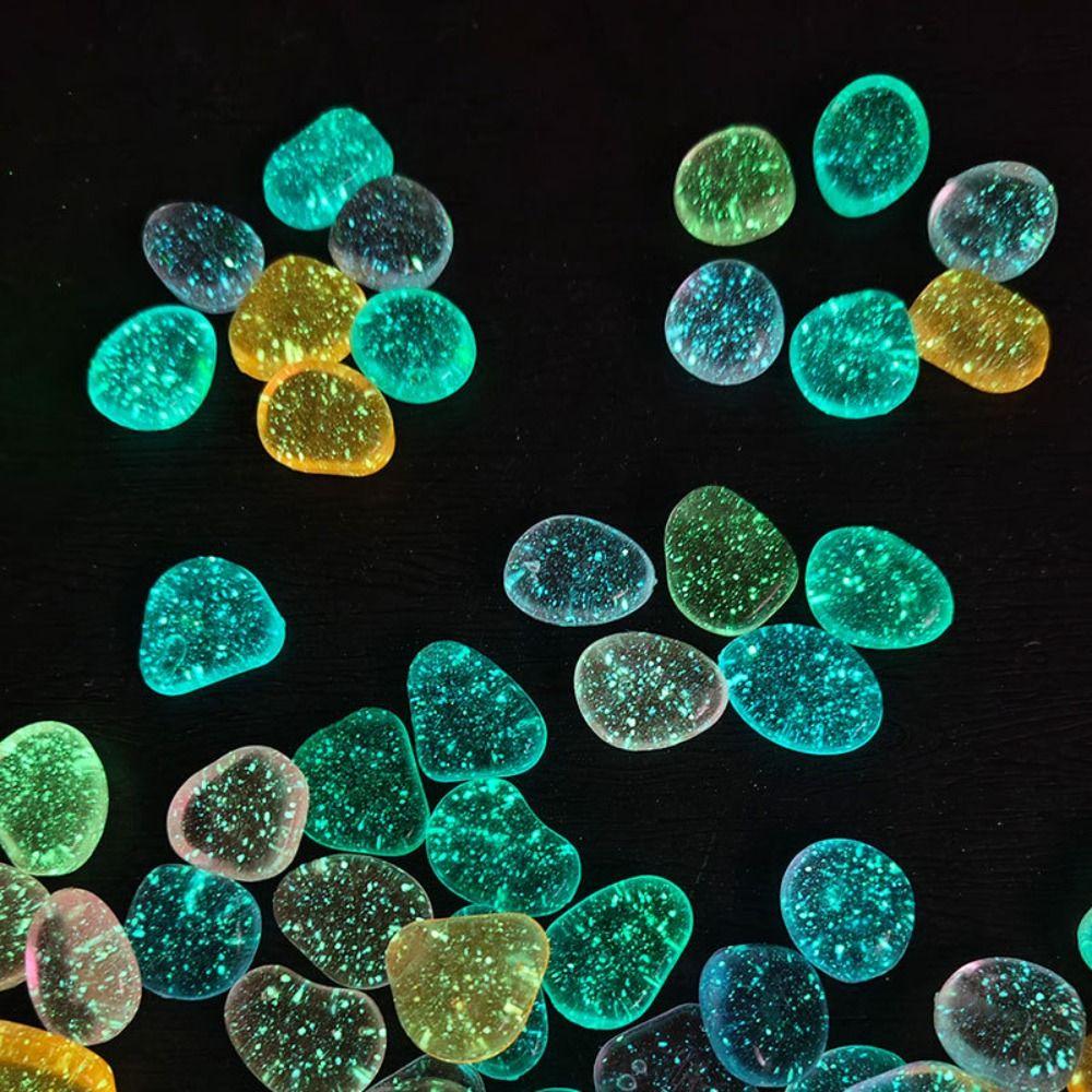 Glow In the Dark Colorful Luminous Stone Long-lasting Garden Paving Fluorescent-Stone  for Aquatic