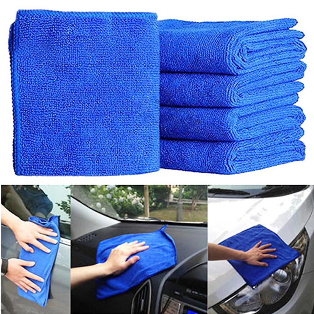 5X 25*25 Absorbent Towel Thicken Microfiber Suede Cloths Auto Car Motorcycle Cleaning Wash Beautys Supplies Tools Clean