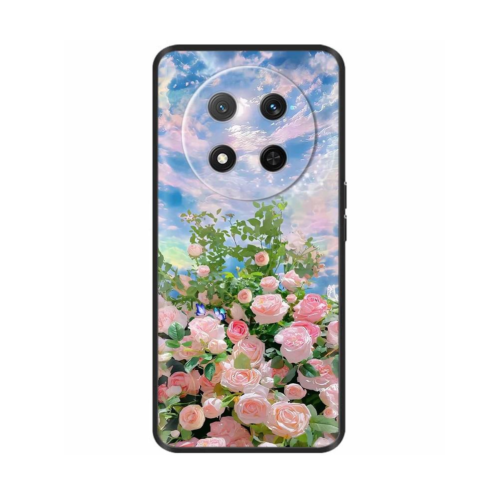 Чехол для Honor Magic7 Lite 5G Цветочный Мягкий Силиконовый Чехол Для Coque Honor Magic7 Lite Чехол Magic 7 Чехол для Телефона Magic7 Pro