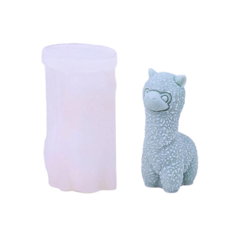 3D Alpacas Candle Silicone Moulds Animal Resin Castings Molds DIY Baking Molds Scented Candle Molds Home Decorations