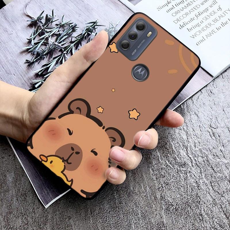 Cute Capybara Phone Case For Motorola Moto G85 G55 G05 G14 G75 G31 G50 G10 G20 G30 G60 G13 G32 G84 G54 G53 G72 G24 Power