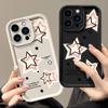 Милый Розовый Чехол со Звездочками для Samsung A16 A15 A35 A55 A54 A34 A33 A53 A52 A13 A14 4G S25 S24 Ultra S22 S23 Plus FE Ударопрочный Чехол