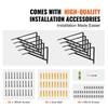 Shelf Bracket, 12 x 8 in 10 Pcs, Heavy Duty Floating Shelf Brackets, Brackets for Shelves, 3mm Thick Matte Black Triangle Shelf Bracket,Steel Shelving