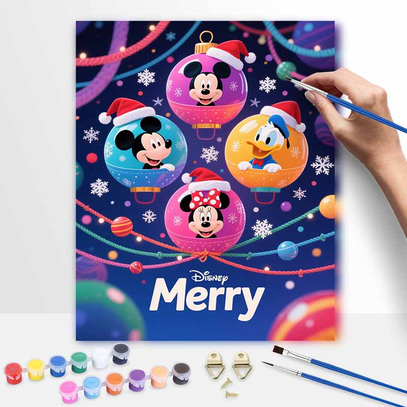 Disney Christmas Mickey Mouse Donald Duck oil painting art handmade painting kit handmade dsi home decoration birthday gift