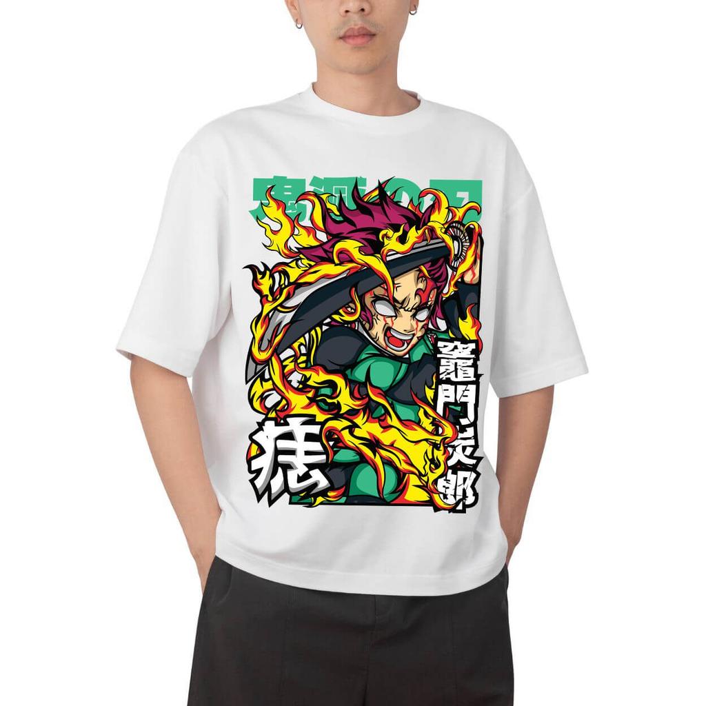 Demon Slayer Mitsuri Kanroji Love Hashira Anime Print T Shirt Men 2026 Summer Casual Streetwear Oversized Cotton Tees