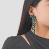 2024 Retro Multi-Color Resin Bead Tassel Earrings for Women