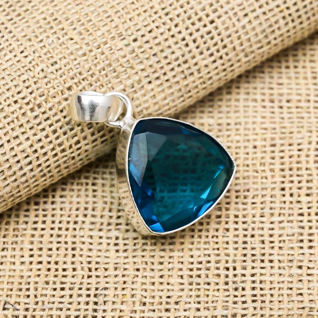 Подвеска из драгоценного камня индиколита, подвеска из стерлингового серебра 925 пробы, антикварные ювелирные изделия ручной работы, подарок на День матери