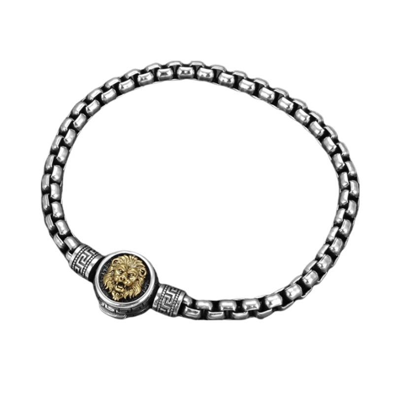 Браслет Xiangxu в стиле ретро хип-хоп с львом - Стильный парный аксессуар для мужчин