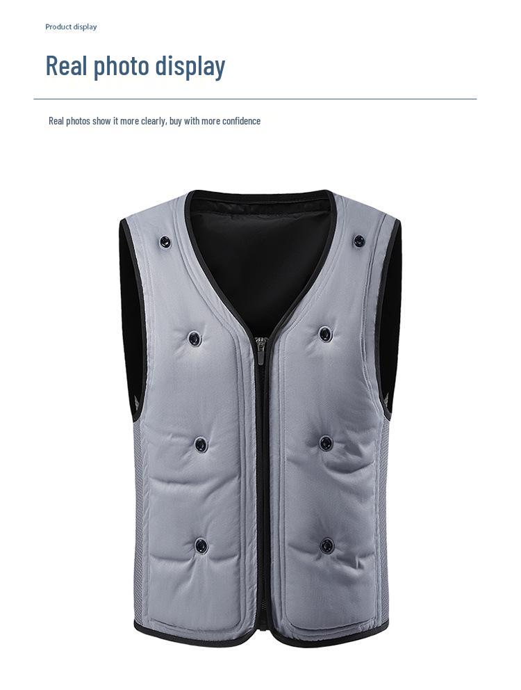 Летний охлаждающий жилет для предотвращения теплового удара на открытом воздухе: Водяное охлаждение, испарительное охлаждение для езды или строительства