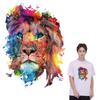 Colorful Lions Parches Para Ropa Fashion Stripes Jeans Heat Press Appliqued Diy Accessory Sticker Patch For Clothes