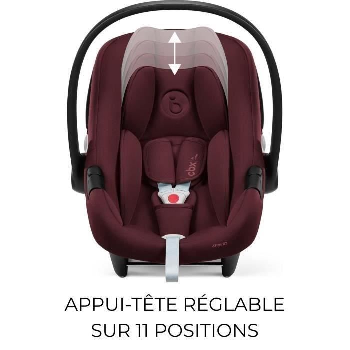 Siege auto Aton B2 i-size Cbx by Cybex - 45 a 87 cm - naissance jusqu'a 13 kg - jusqu'a 2 ans - Base one incluse - Rouge