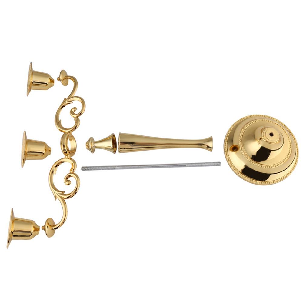 Gold Metal Candle Holder 3 Arm Candlestick Holder Candelabras Candle Candelabra Wedding Decor
