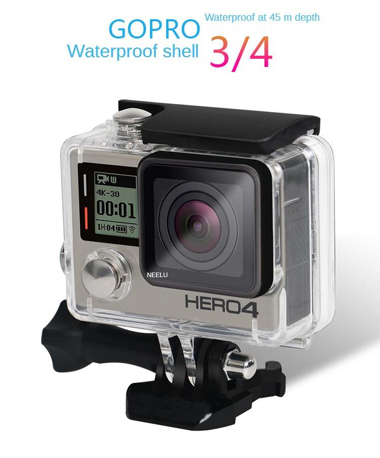 Аксессуары для GoPro Водонепроницаемый бокс для Gopro Hero 3+ / 4 Подводный защитный чехол для дайвинга