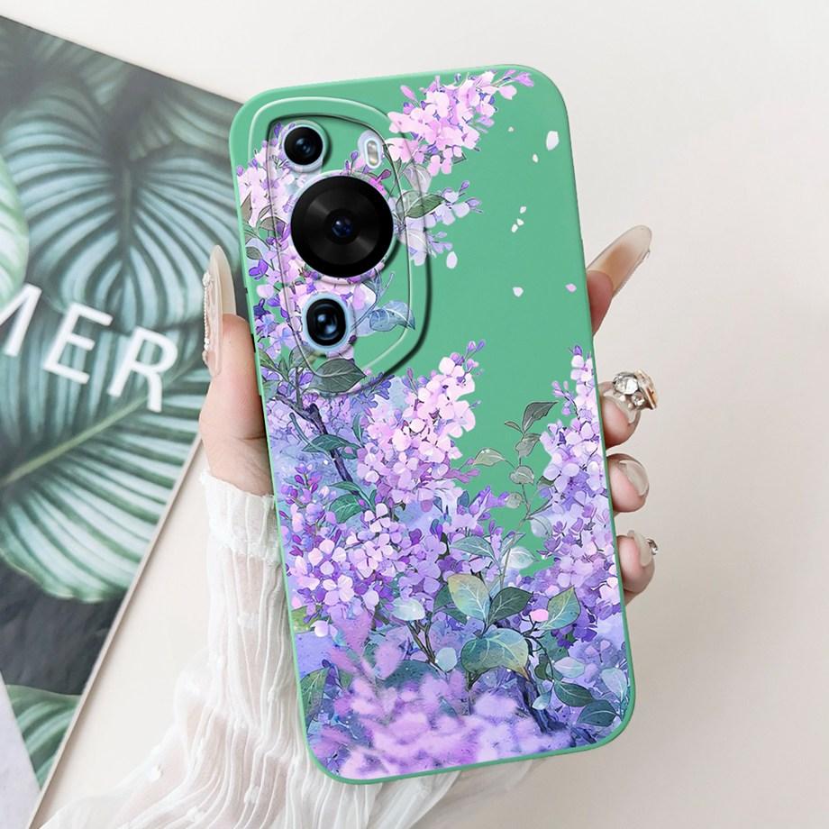 For Huawei P60 Art P60 Pro HuaweiP60 Case Cover Soft Silicone TPU Flower Butterfly Girly Fashion Painting Bumper Fundas