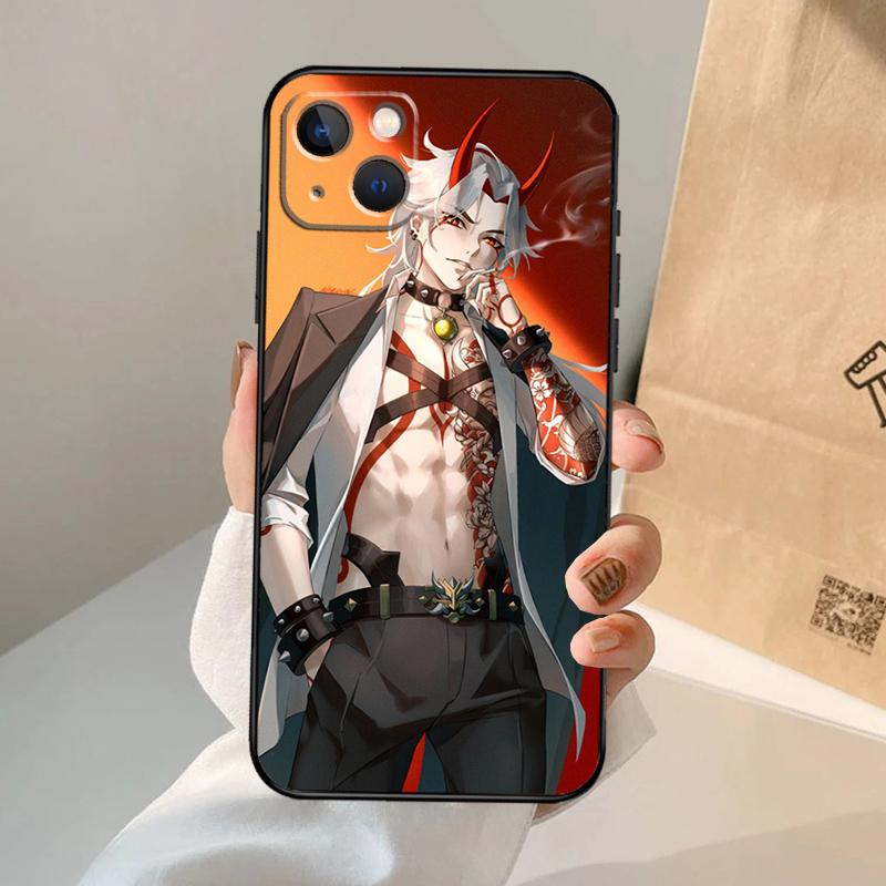 Чехол для телефона Genshin Impact Аратаки Итто Для iPhone 17 Air 16 15 14 11 12 13 Pro Max 12 13 mini 15 16 Plus 16e Защитный чехол Coque