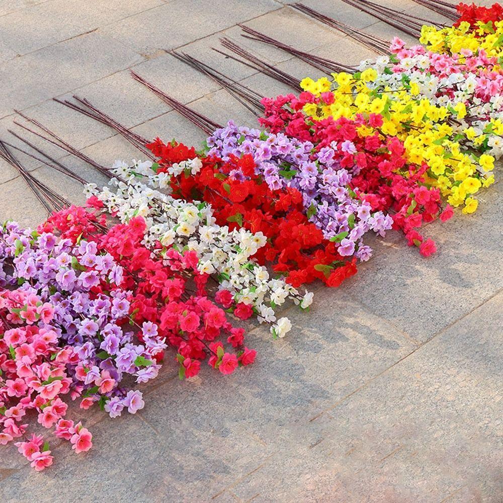 Многоцветная ветка сливы короткая/длинная красная зимняя весенняя декорация для дома