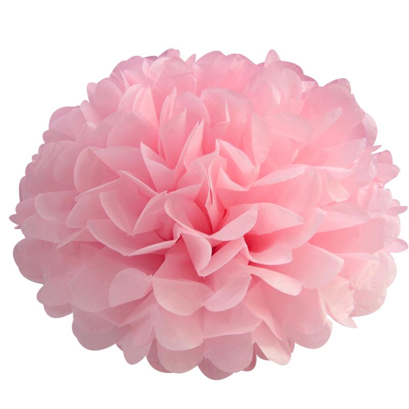 Holiday Supplies 10 " (25cm )Fluffy Tissue Paper Pom Poms Hanging Rose Flower Balls Garlands Wedding Baby Shower Party Decoration