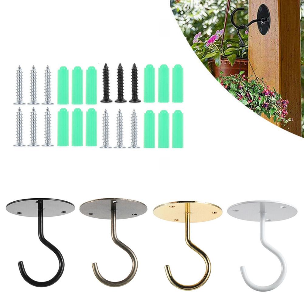 1PC Ceiling Plant Hanging Hooks Wall Mount Hangers Bracket Garden Plants Hanging Basket Hooks Home Hardware 55/65mm
