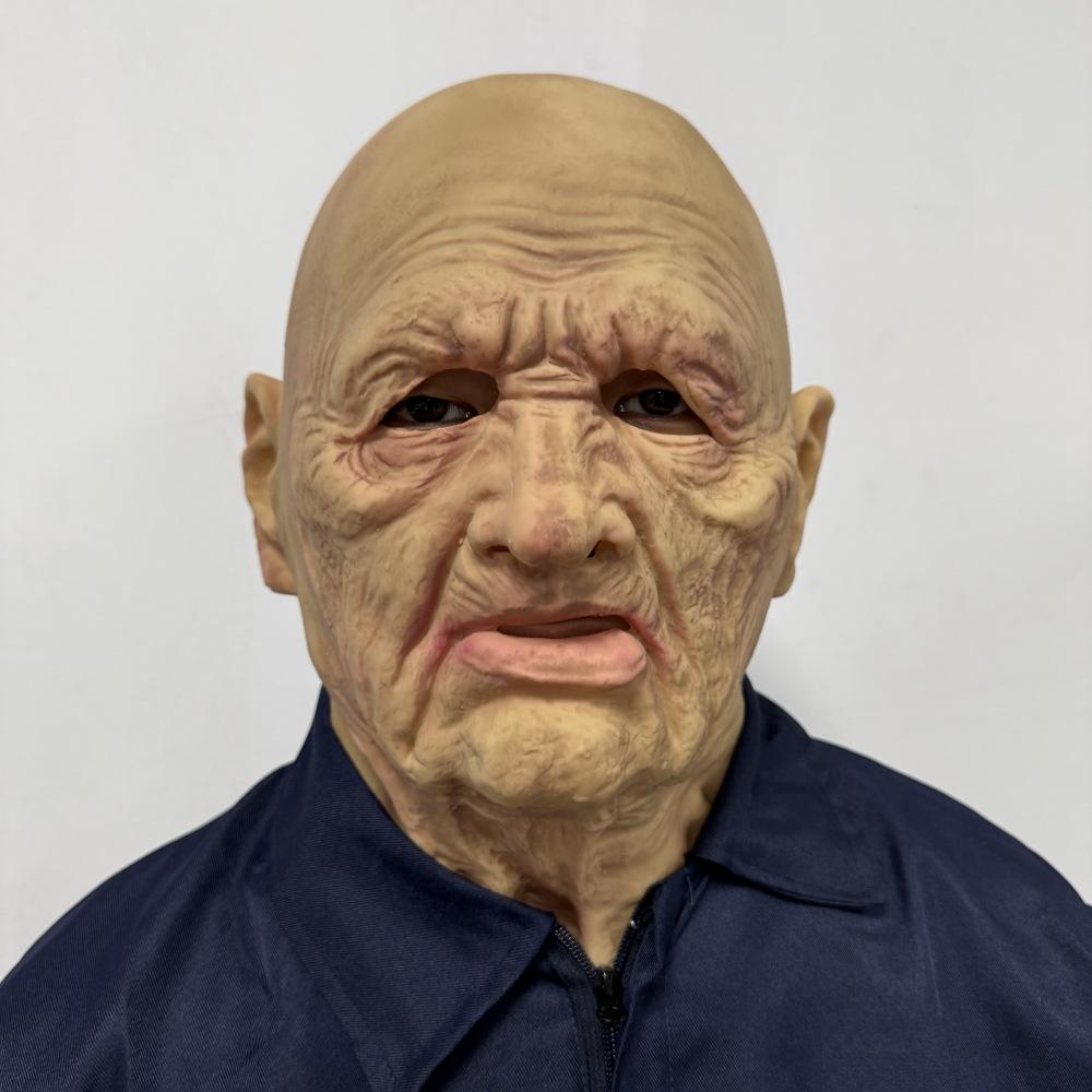 Old Man Face Mask Latex Mask Halloween Costume Role Play European and American Characters Can Be Customized