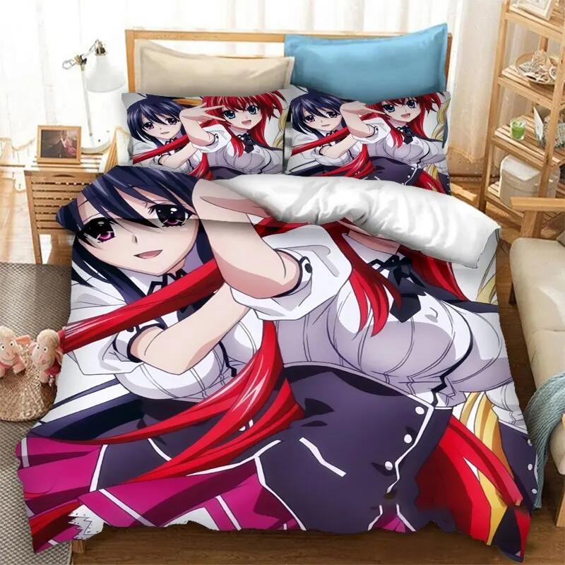 Anime High School DxD 2_3PCS Bedding Set Duvet Cover Bedroom Comforter Covers Single Twin King _Size Quilt Cover Home Textiles