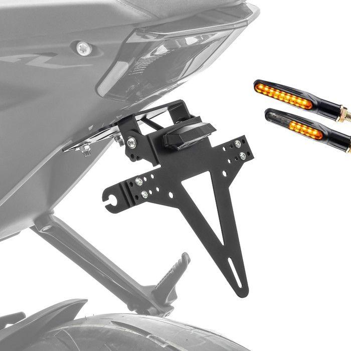 Set Support de Plaque + 2x Clignotants pour Kawasaki Ninja 650 / 400 / 300 KZ2