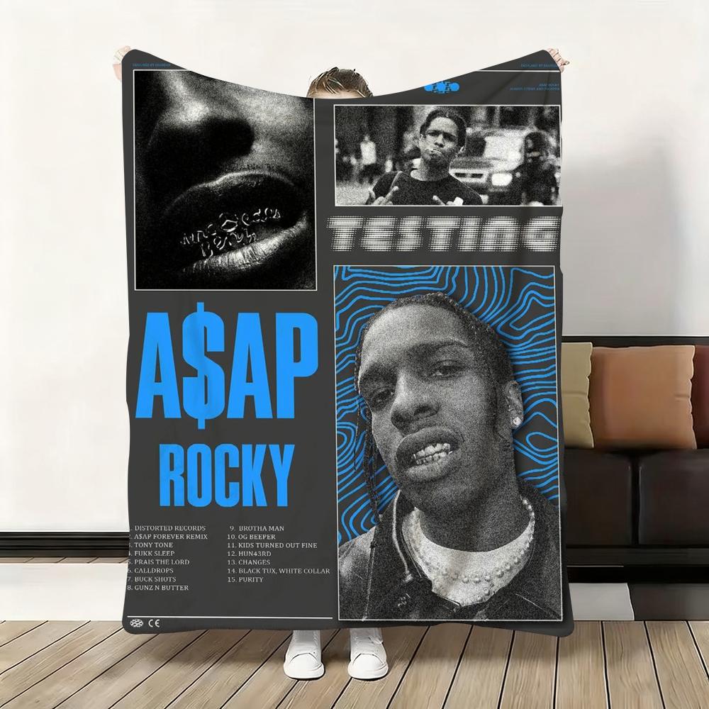 A$Aps R-Rocky A-Asap Плед-бросок Фланелевый Пушистый Мягкий Теплый Для кожи Покрывало Для дивана Кровати Офиса Дневного сна Зимний