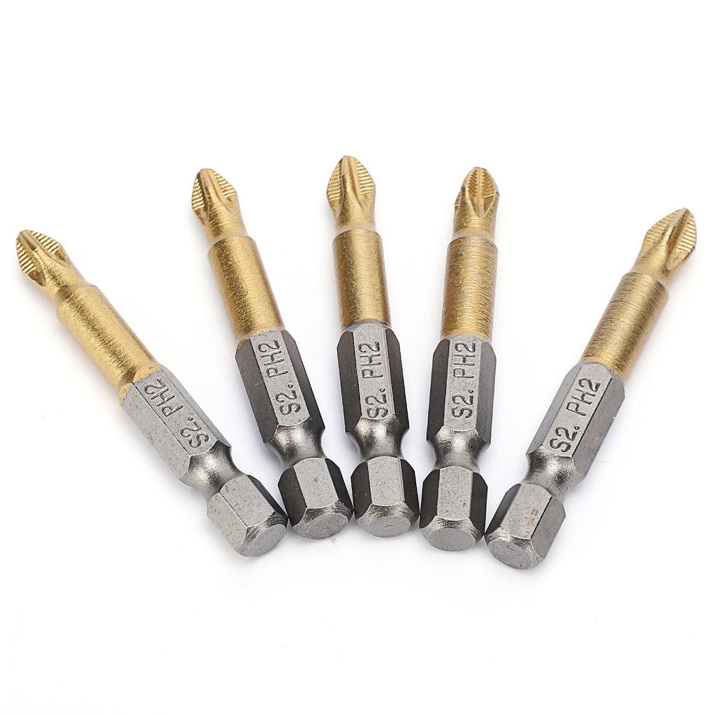 Набор из 5 крестовых отверток PH2 с противоскользящим шестигранным хвостовиком 14 дюймов 50 мм