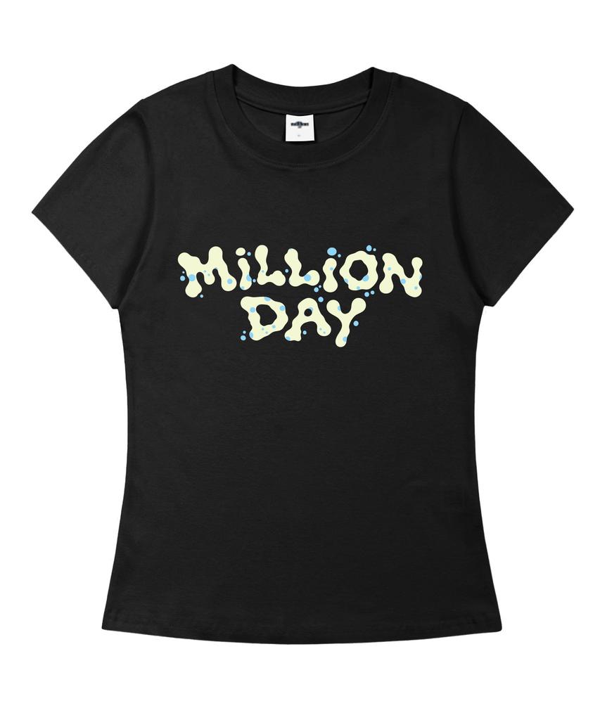 MILLION DAY Bubble Slim Fit Short Sleeve T-Shirt