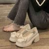 Mary Jane Small Leather Shoes Women's Platform Height Increase In Summer and Autumn 2025 New Sweet Bow Super Soft Versatile Single Shoes
