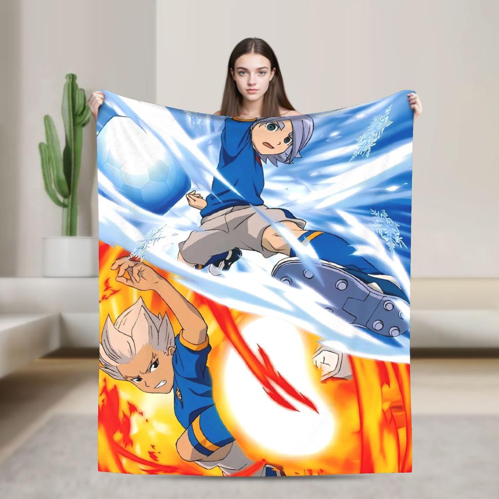 Inazuma Eleven Axel Blaz gouenji Blanket Picnic Flannel Throw Blanket For Couch Bed Super Soft Design Quality Bedspread Gift