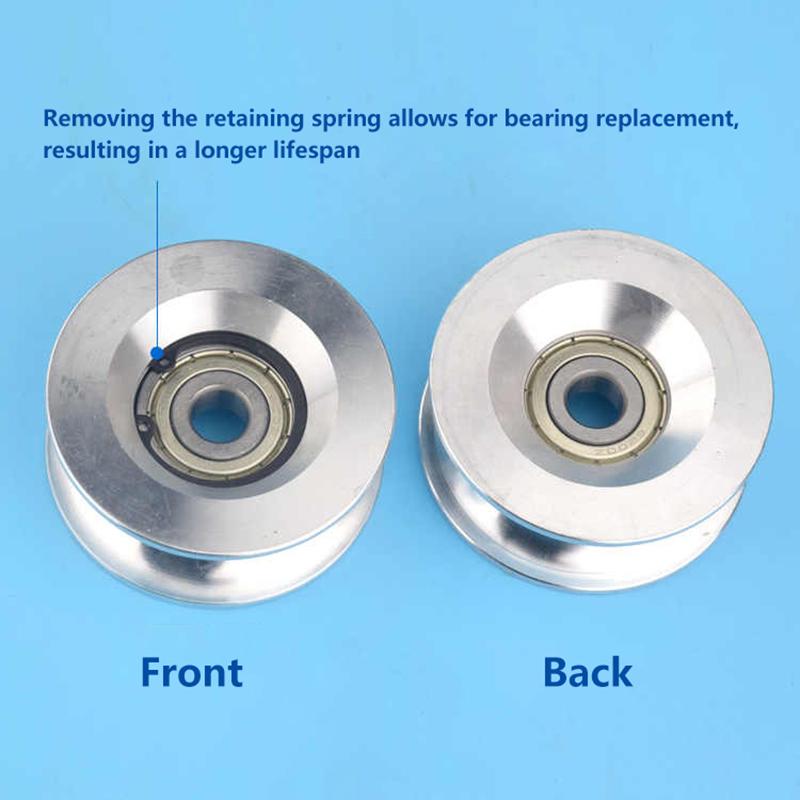 1 шт. U 10*60*25 мм U-образное высоконагруженное алюминиевое опорное колесо с подшипником 6200, подвижный шкив, резиновый ролик