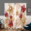 2 шт., современные и элегантные шторы с цветочным узором - полузатемняющие - подходят для гостиных, спален, кухонь и домашнего декора.