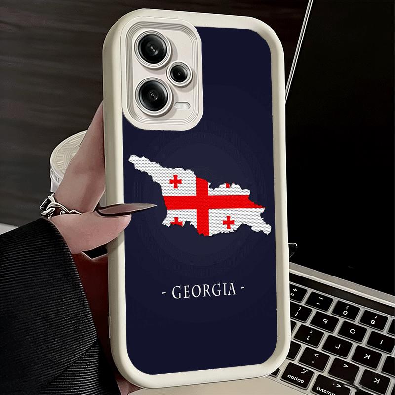 Phone Case for Xiaomi Redmi Note 15 14 13 Pro Plus Georgia Passport Flag Shell 12S 11 11S 11T 5G 14S Soft Silicone Funda
