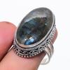 Labradorite Gemstone 925 Sterling Silver Jewelry Ring Size 8.5