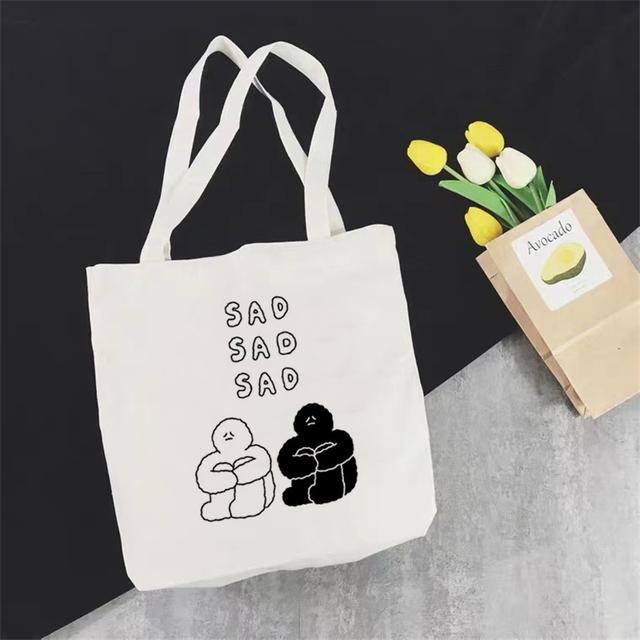 Летняя новая мода Kawaii женская сумка для шоппинга повседневная простая большая вместительная женская хлопковая сумка холщовая сумка-тоут женская сумка для шоппинга F