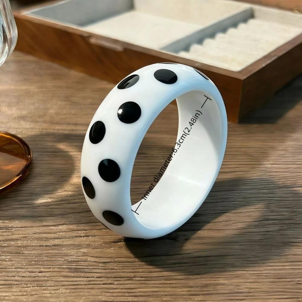European Style Spotted Bangle Polka Dot Women's Bangle Retro Round Bracelet Women
