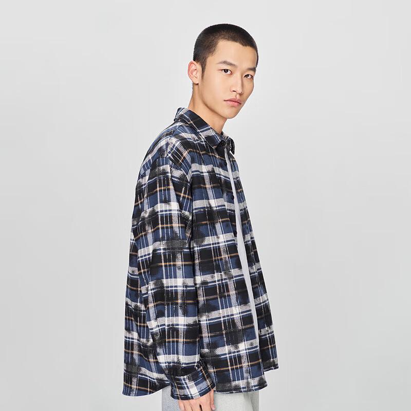 Lee Мужская рубашка в клетку с длинным рукавом, комфортного кроя, с текстурой