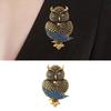 Vintage Owl Brooch Elegant Alloy Jewelry With Crystals Rhinestones for Women Men Gift for Fashion Accessories