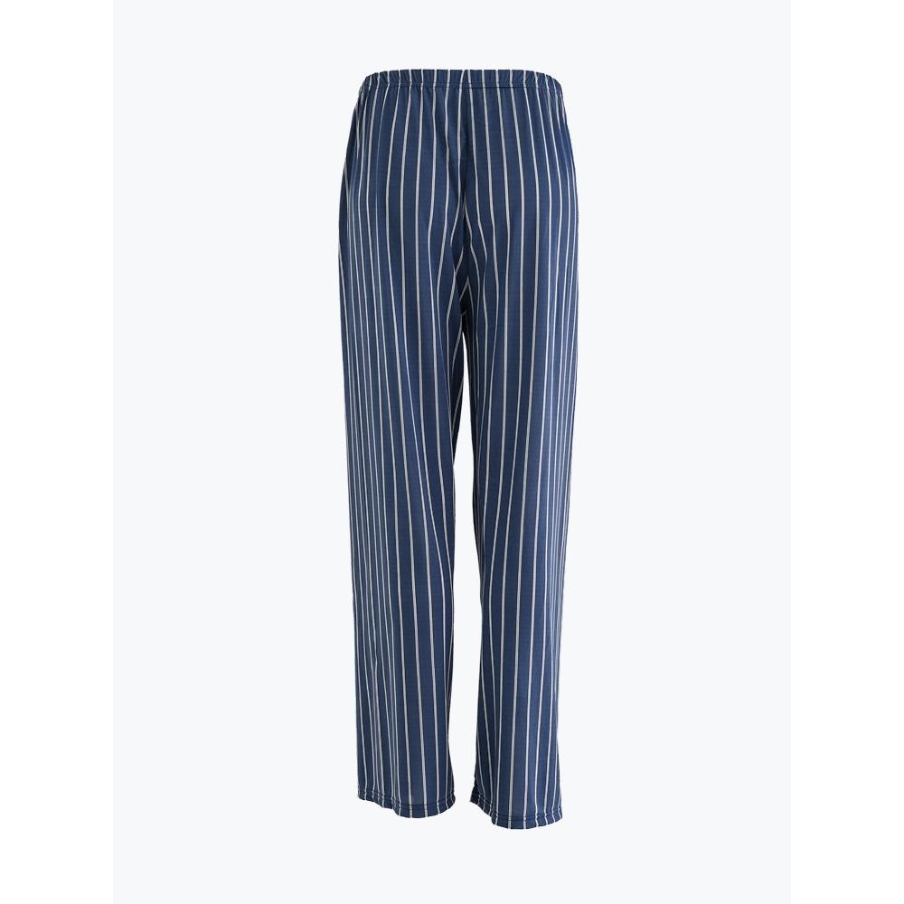 Daiso Pattern Summer Long Pants L Navy