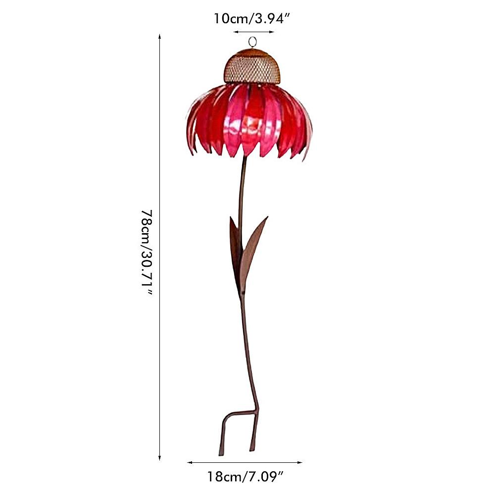 Кормушка для птиц Coneflower, железная кормушка для птиц, стоящая на заднем дворе, кормушка для птиц, садовое искусство, металл