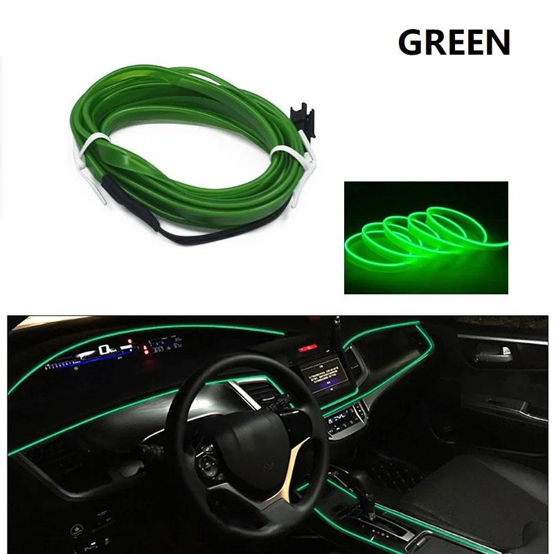 Car Interior Led Decorative Lamp 1M/2M/3M/4M/5M Wiring Neon Strip For Auto DIY Flexible Ambient Light USB Party Atmosphere Diode