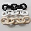 1PC Farmhouse Decorative Pendant Table Farmhouse Wooden Ornament 5-Link Chain Wooden Chain Decoration Hand Carved 33x8x2cm