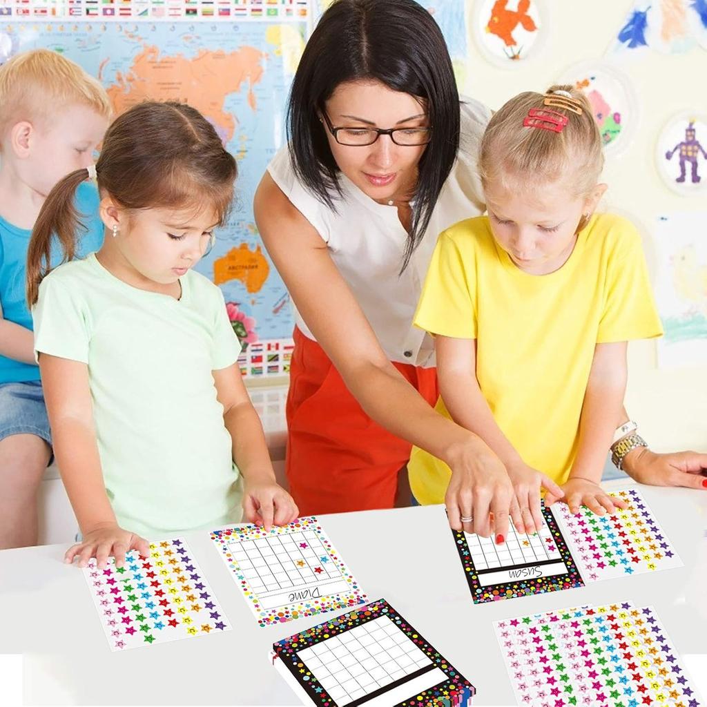Yoklili 80 Confetti Incentive Chart for Classroom Home with 800 Star Stickers