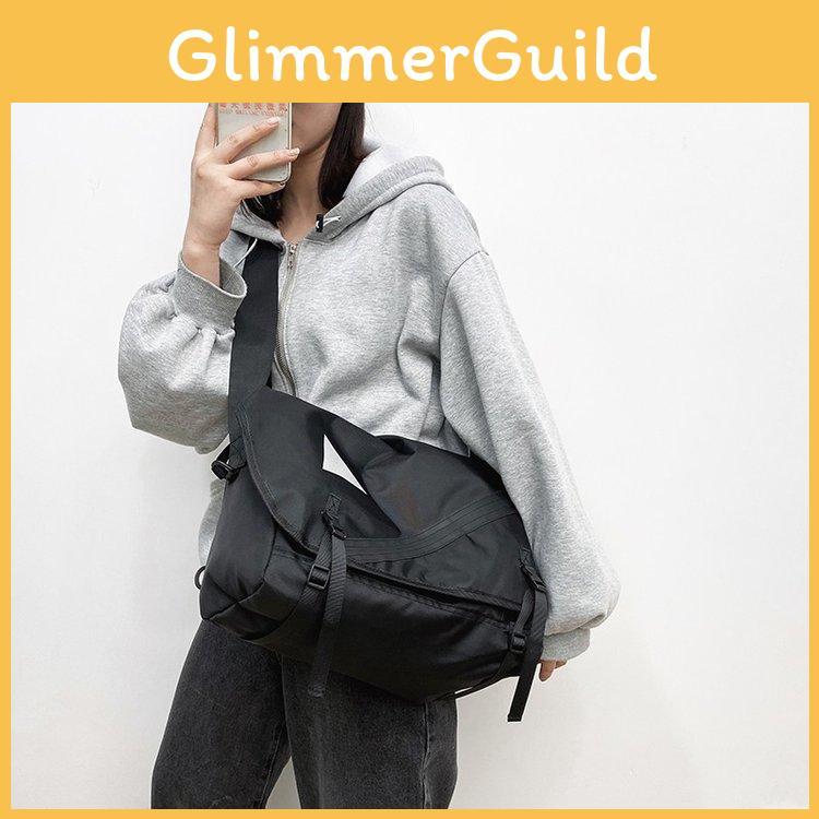 Модная Черная Большая Сумка-Тоут Через Плечо Для Мужчин С Нейлоновой Подкладкой Городской Простой Стиль