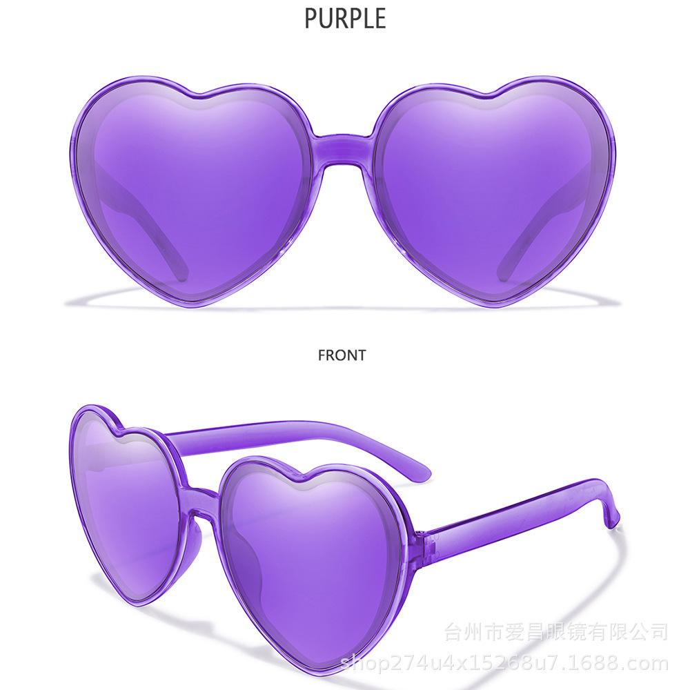 New colorful coated love sunglasses European and American personalized fashion colorful trend party decorative glasses