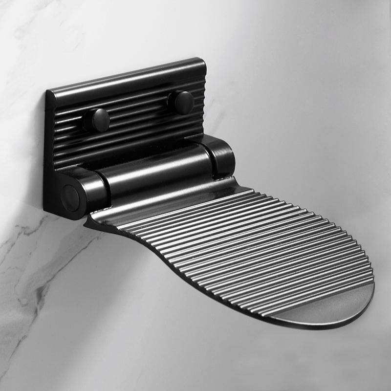 Ellen Shower Foot Rest Bathroom Pedals Non-slip Shower Footstool Pedestal Pedals Elderly Pregnant Bath Stool Black EL802