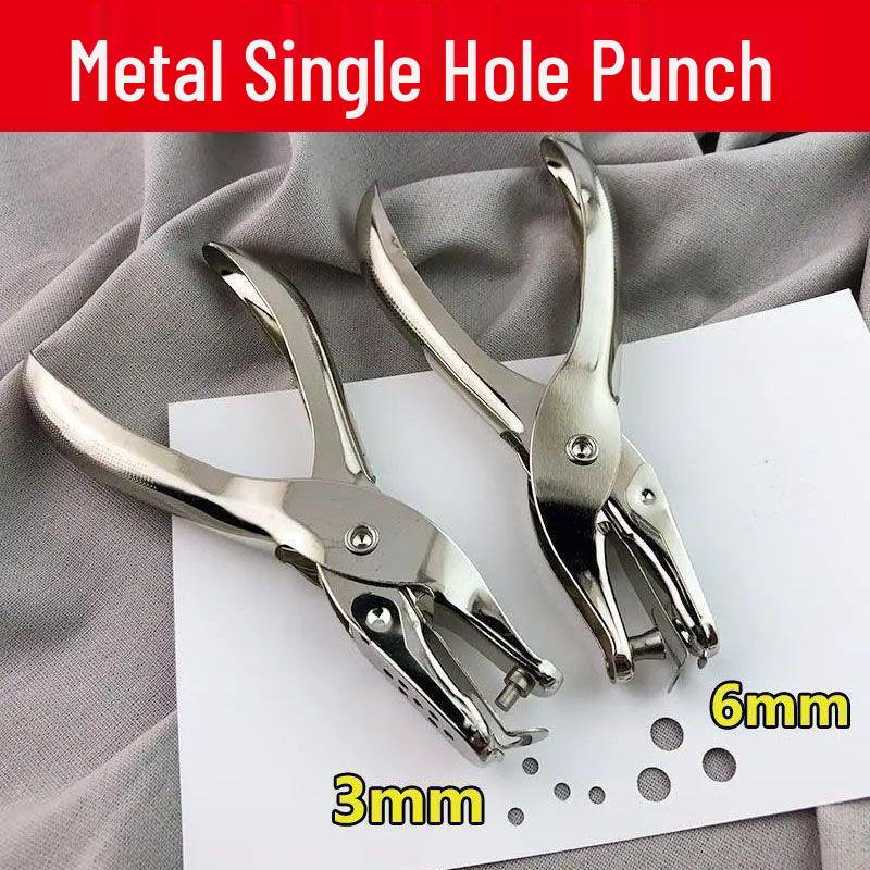 Manual Handheld Circular Paper Hole Puncher for Cards and Office Use