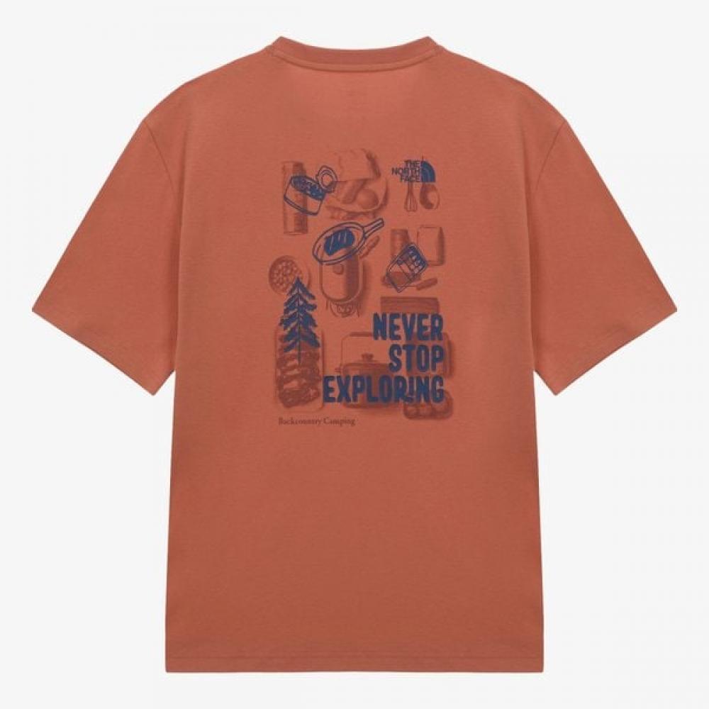 The NorTh Face Men S Day Camper ShorT Sleeve T Dark Orange nT7uS23d