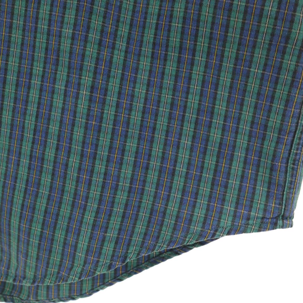 RALPH LAUREN Check Pattern Long sleeve Button down shirt L green Men's Used