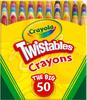 Восковые мелки Crayola Twistables Большие 50 (50 цветов) - Выдвижные мелки (523420) - Подлинный продукт